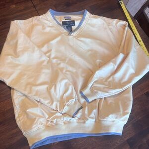 PGA Tour Men's Cream V-Neck Sweater